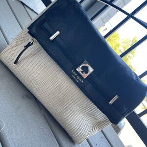 Kate Spade Houston Woven Straw & Leather Crossbody Bag